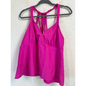 Time & Tru Barbiecore Pink Tankini Sz 1X (16W-18W) NWOT
